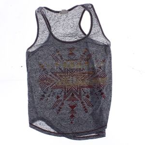 Hybrid Tank Top Blouse Womens Sz S Boho gray